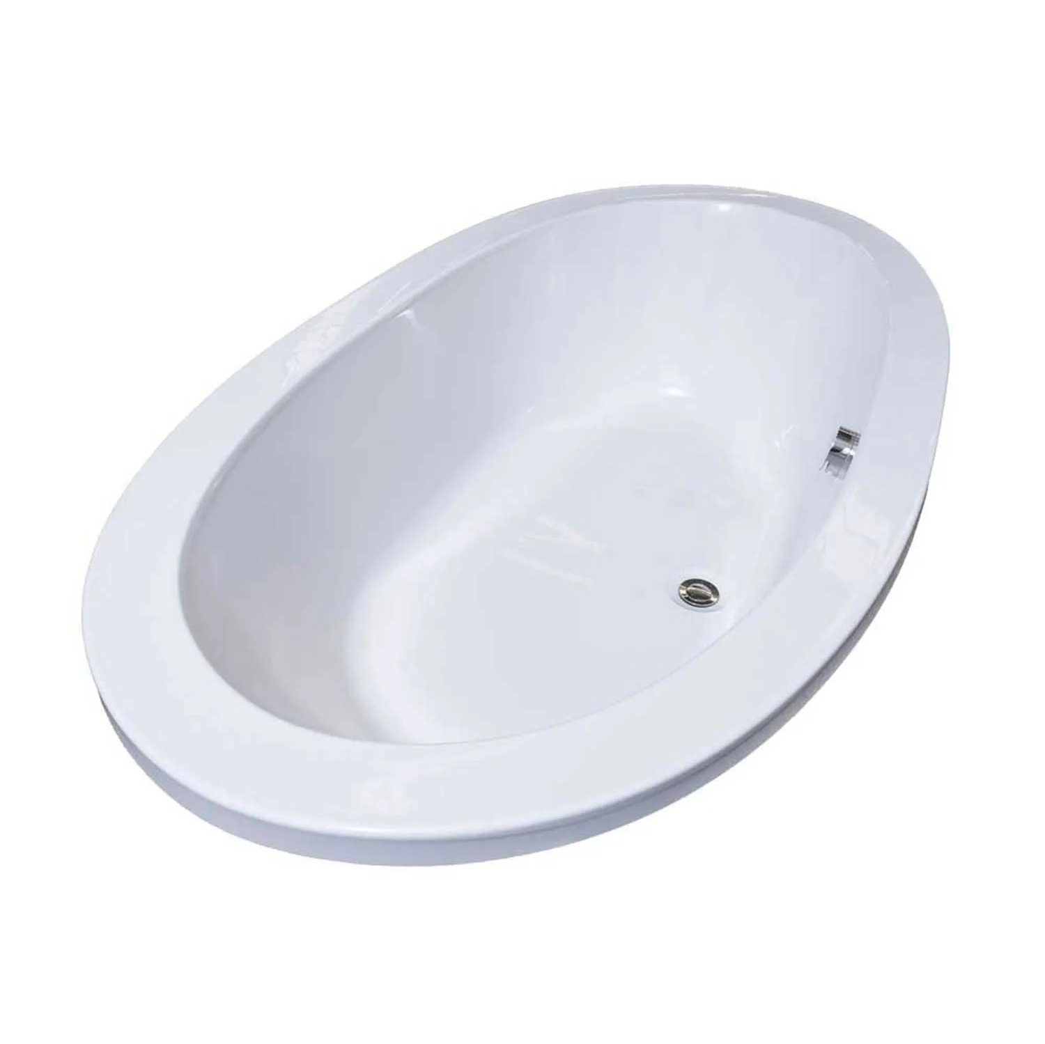 Arena White Built-in Oval Bath – 1800 x 960mm - Image 3