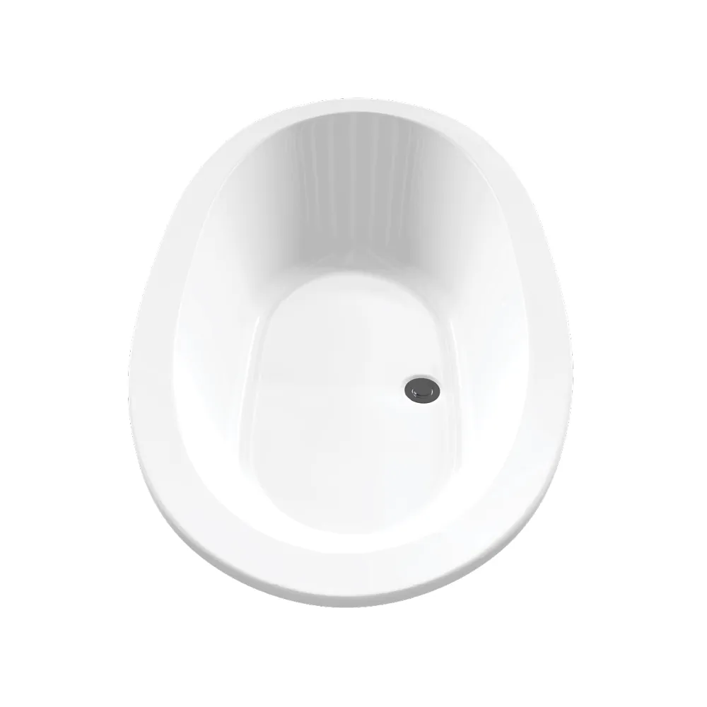 Arena White Built-in Oval Bath – 1800 x 960mm - Image 6