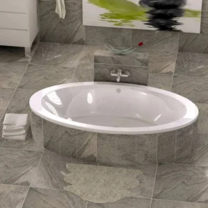 Arena White Built-in Oval Bath – 1800 x 960mm