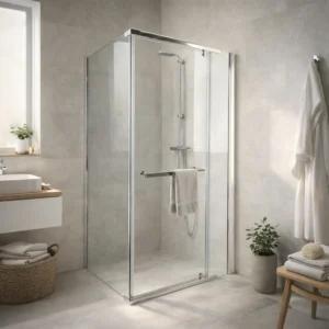 Aspen Adjustable Pivot Shower Door and Return Panel Set – 800 to 1020 x 1850mm