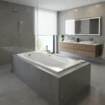 Coral White Built-in Straight Bath with Handles – 1700 x 700mm