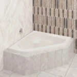 Piazza White Built-in Corner Bath – 1350 x 1350 x 1900mm