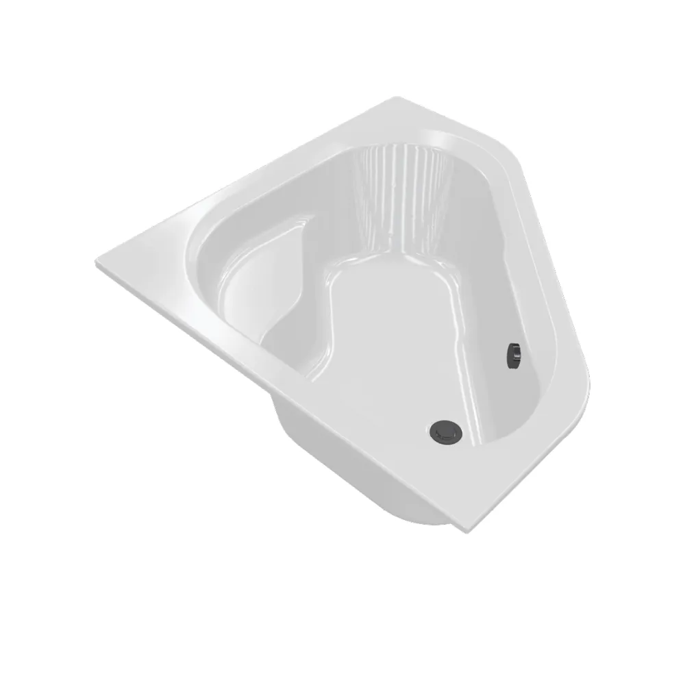 Piazza White Built-in Corner Bath – 1350 x 1350 x 1900mm - Image 8