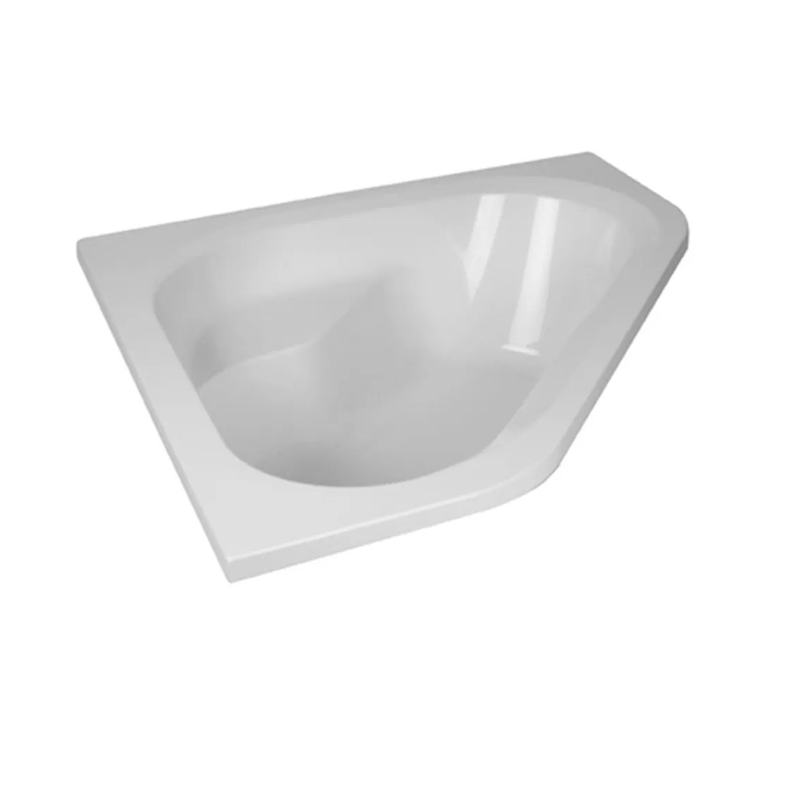 Arena White Built-in Oval Bath – 1800 x 960mm - Image 2