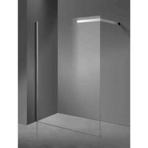 Chrome Wall Mounted Shower Screen – 1500 x 2000mm