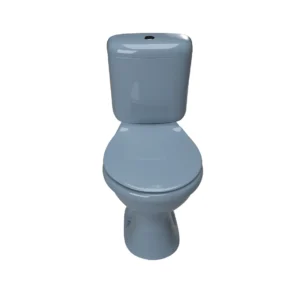 Coral Blue Bathroom Set – Bath, Basin, Pedestal & Top Flush Toilet Suite