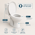 Coral White Front Flush Toilet Suite