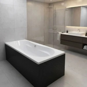 Origami White Bath Built-in Straight Bath - 1795 x 795mm