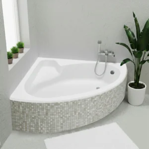 Salina White Built-in Left Hand Corner Bath - 1492 x 958mm