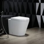 White Floor Mount Toilet Pan -Seat Excludes Cistern And Flush Plate