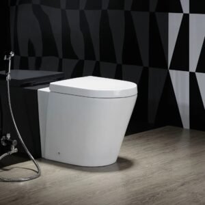 White Floor Mount Toilet Pan -Seat Excludes Cistern And Flush Plate