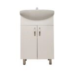 White Floor Standing Cabinet And White Ceramic Drop In Basin – 550mm