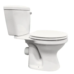 White Front Flush Toilet Suite Includes Mechanism